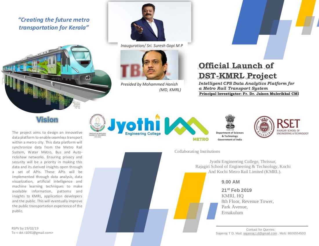 KMRL Project Inauguration Invitation