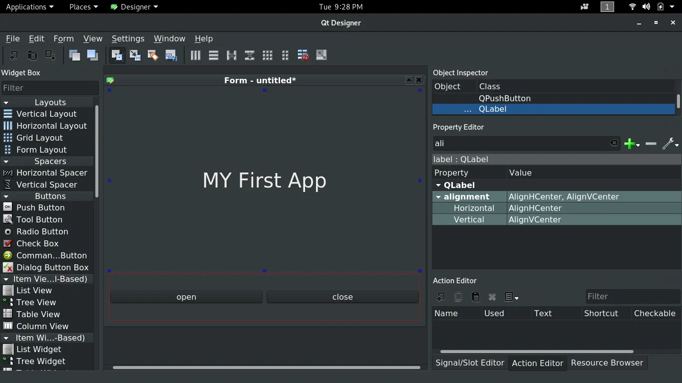 GUI Application Development using Qt Designer